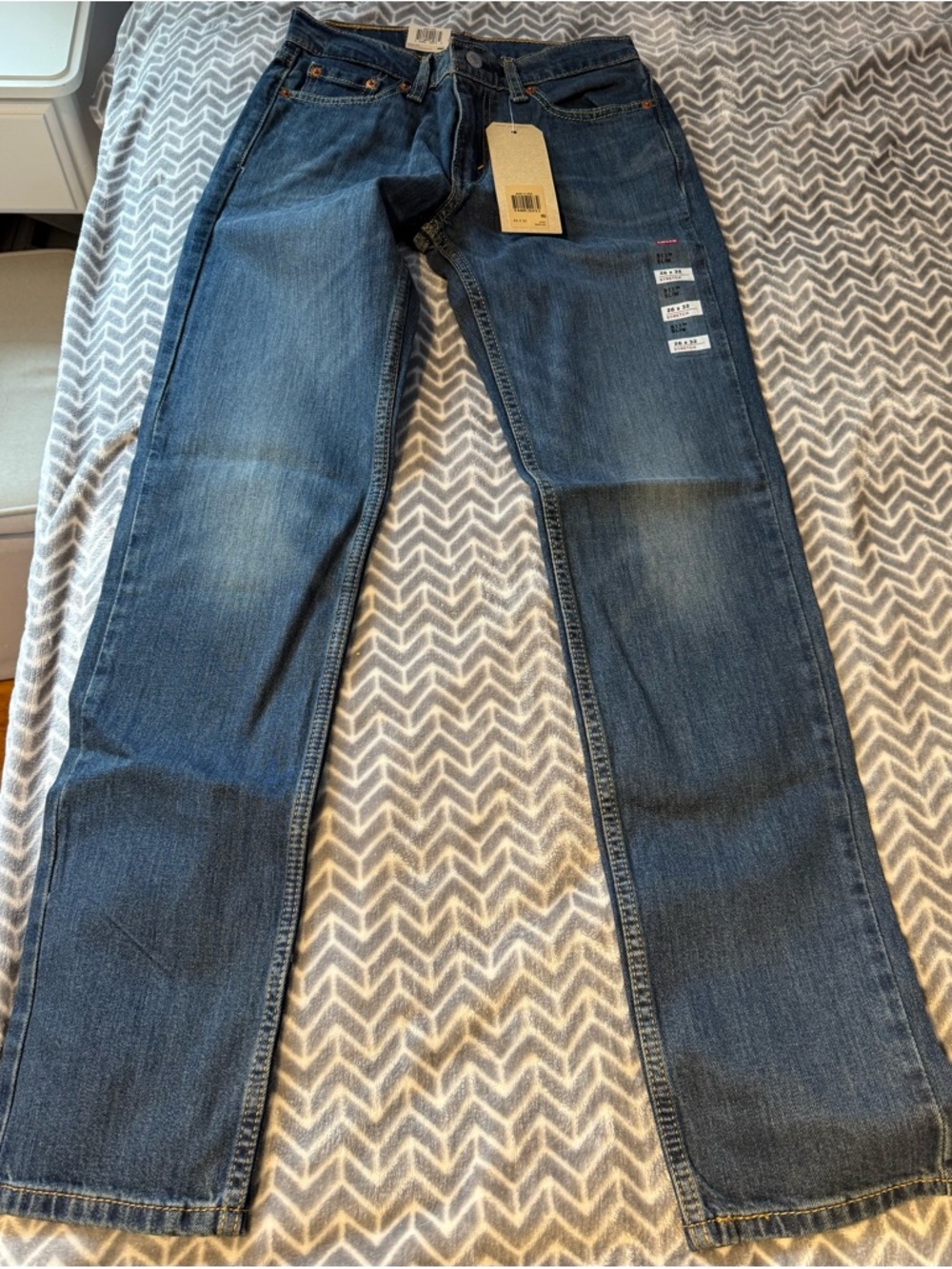 Levi's 511 Slim Stretch Blue Denim Jeans with Red Tab NWT 26x32 - Picture 4 of 4